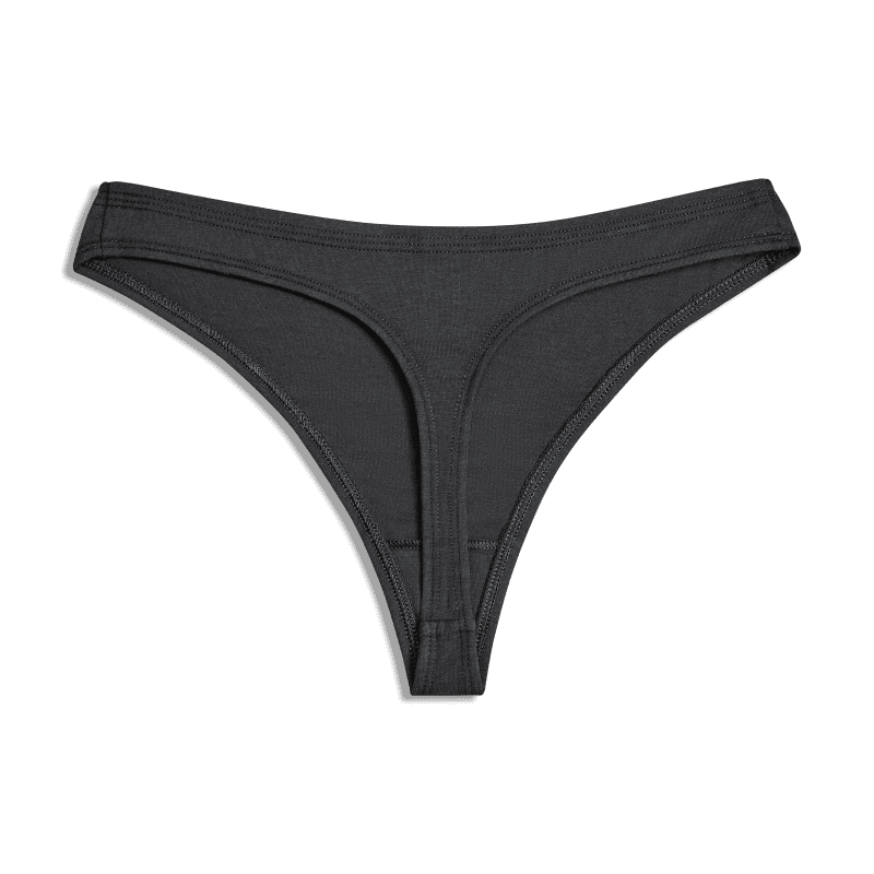 A10377W001 Anytime Thong Womens Back Natural Black