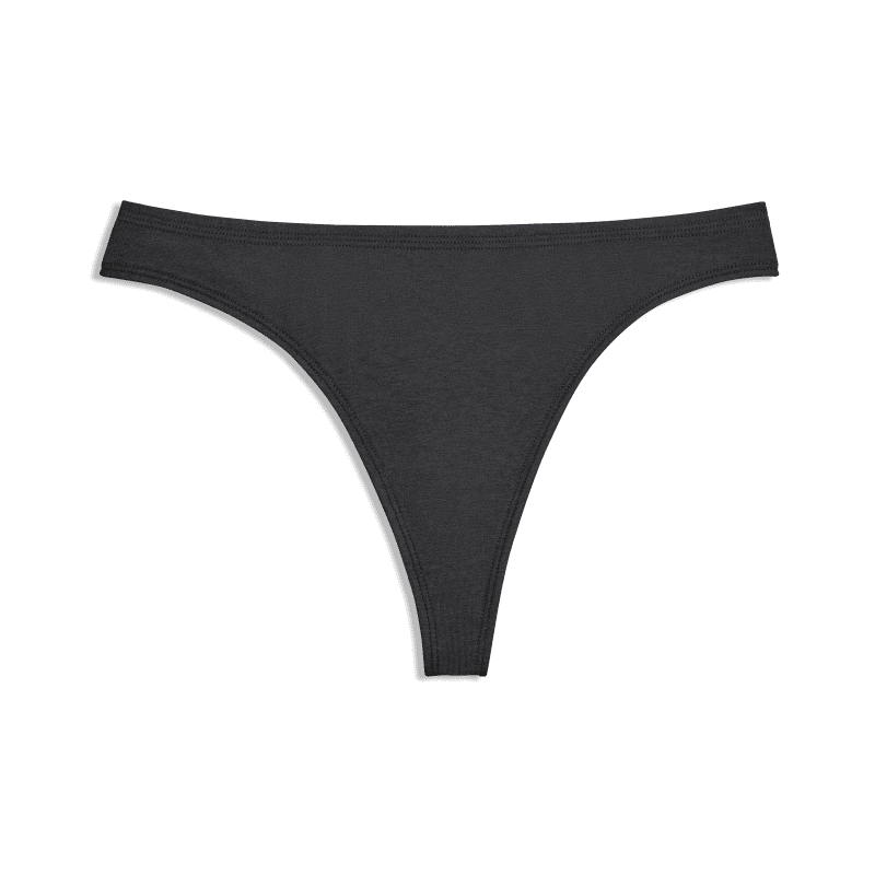 A10377W001 Anytime Thong Womens Front Natural Black