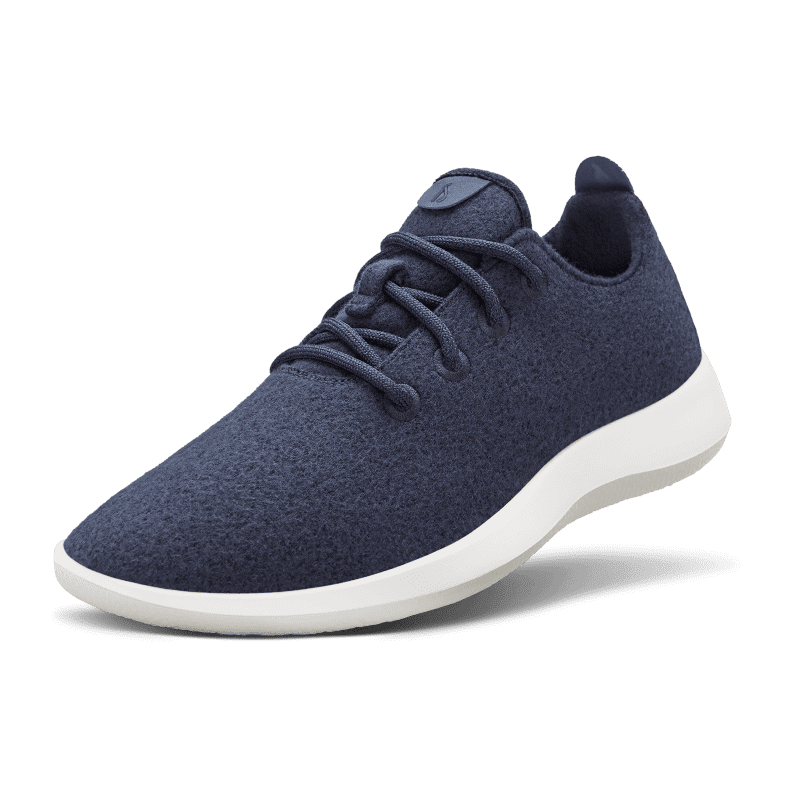 AB0098M SHOE ANGLE GLOBAL MENS WOOL RUNNER HAZY INDIGO BLIZZARD