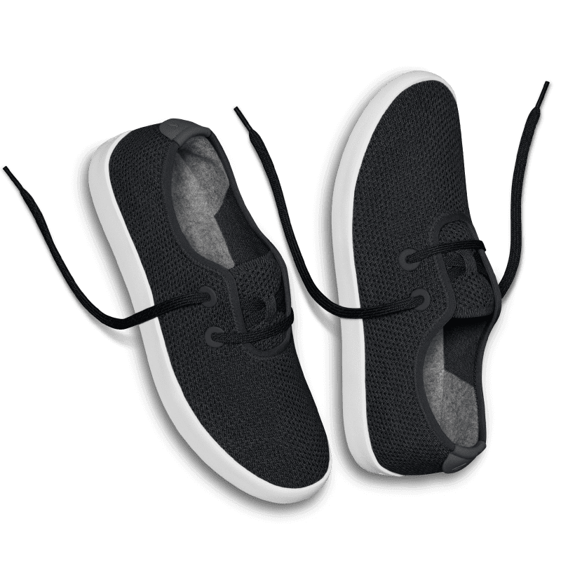 TS2MJBW080 SHOE PAIR GLOBAL MENS TREE SKIPPER JET BLACK WHITE